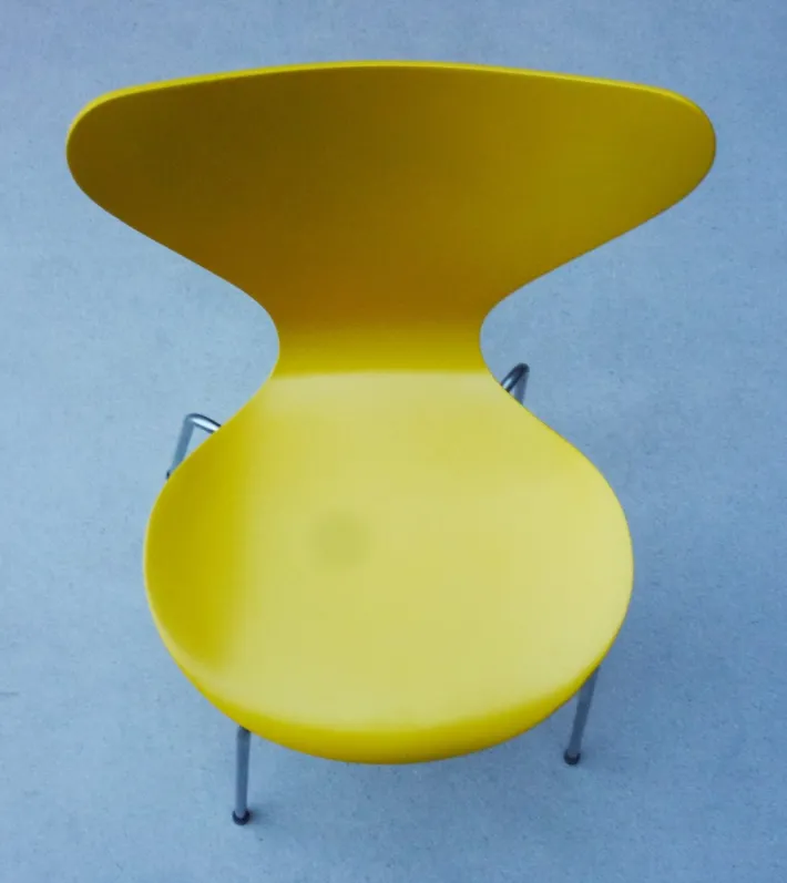 Pamono Mod. 3107 Chair in Yellow by Arne Jacobsen for Fritz Hansen, 1960 Sale