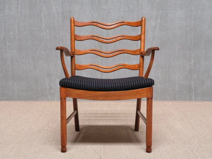 Pamono Model 1755 Armchairs by Ole Wanscher for Fritz Hansen, Denmark, 1940s, Set of 2 Outlet