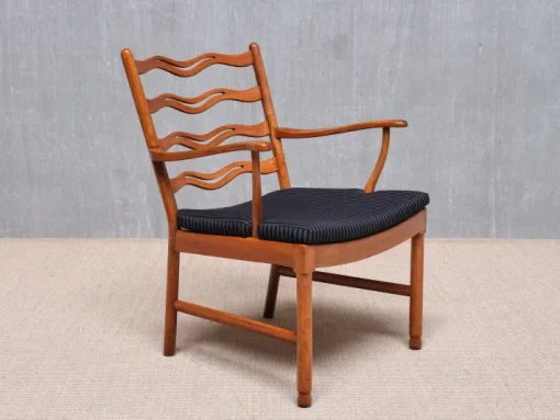 Pamono Model 1755 Armchairs by Ole Wanscher for Fritz Hansen, Denmark, 1940s, Set of 2 Outlet