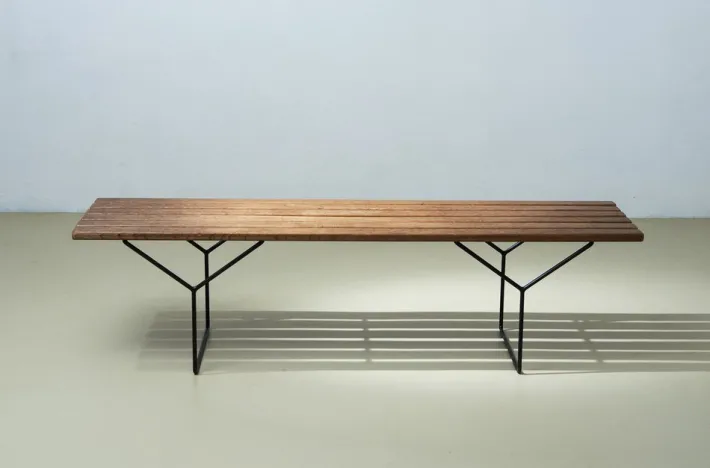 Pamono Model 400 Bench by Harry Bertoia for Knoll Inc. / Knoll International, 1950s Discount
