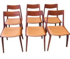 Pamono Model 370 Boomerang Chair in Teak and Leather by Alfred Christensen for Slagelse Møbelværk, Denmark, 1960s Sale