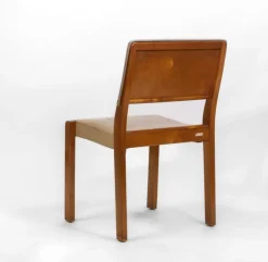 Pamono Model 611 Chair in Birch and Leather by Alvar Aalto, 1950s New