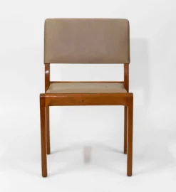 Pamono Model 611 Chair in Birch and Leather by Alvar Aalto, 1950s New