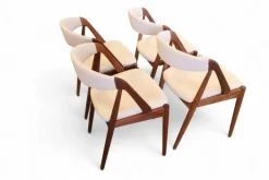 Pamono Model 31 Chair in Teak and Wool Hallingdal 65 Fabric by Kai Kristiansen for Schou Andersen, 1960s, Set of 4 Sale
