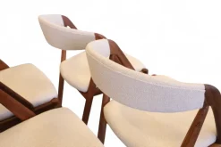 Pamono Model 31 Chair in Teak and Wool Hallingdal 65 Fabric by Kai Kristiansen for Schou Andersen, 1960s, Set of 4 Sale