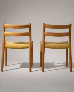 Pamono Model 84 Chairs by Niels Otto (N. O.) Møller for J. L. Møllers, 1976, Set of 2 Hot