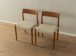 Pamono Model 77 Dining Room Chairs by Niels Otto Møller for J. L. Møllers, 1950s, Set of 2