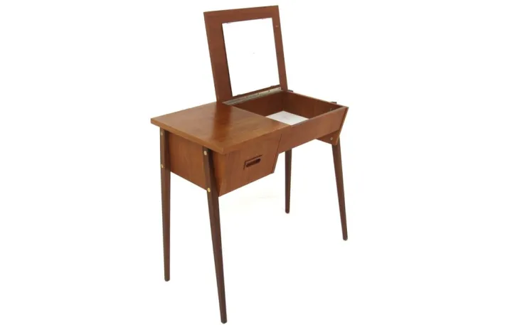 Pamono Model 6750 Dressing Table in Teak and Glass, Sweden, 1960s Discount