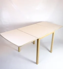 Pamono Model 517 Flap Table in Oak with White Laminate Top Hot