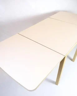 Pamono Model 517 Flap Table in Oak with White Laminate Top Hot