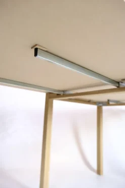 Pamono Model 517 Flap Table in Oak with White Laminate Top Hot