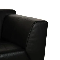 Pamono Model 318 Linea 3-Seater Sofa in Black Leather from Rolf Benz Discount