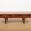 Pamono Model 513 Lowboard or Coffee Table in Rosewood-Veneered Molded Plywood with Drawers and Exposed Back by Gianfranco Frattini for Bernini, Italy, 1957 Sale