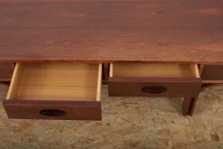 Pamono Model 513 Lowboard or Coffee Table in Rosewood-Veneered Molded Plywood with Drawers and Exposed Back by Gianfranco Frattini for Bernini, Italy, 1957 Sale