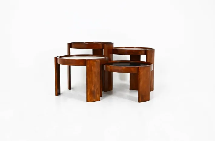 Pamono Model 780 Nesting Tables by Gianfranco Frattini for Cassina, 1960s, Set of 4 Online