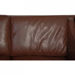 Pamono Model 2212 2-Seater Sofa in Brown Leather by Børge Mogensen, 1990s Sale