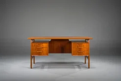 Pamono Model 75 Teak Desk from Omann Jun Møbelfabrik, 1960s