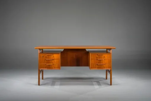 Pamono Model 75 Teak Desk from Omann Jun Møbelfabrik, 1960s