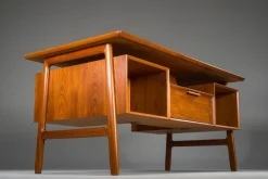 Pamono Model 75 Teak Desk from Omann Jun Møbelfabrik, 1960s