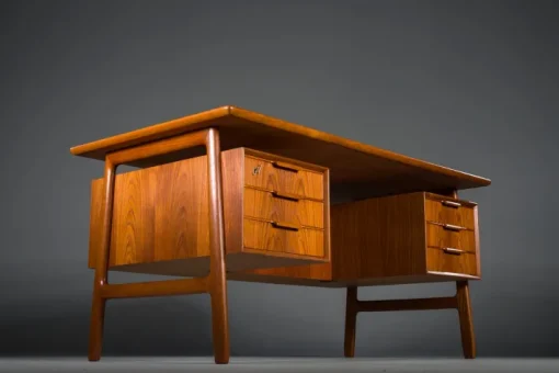 Pamono Model 75 Teak Desk from Omann Jun Møbelfabrik, 1960s
