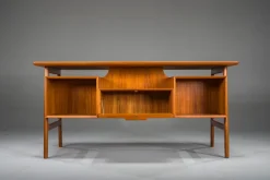Pamono Model 75 Teak Desk from Omann Jun Møbelfabrik, 1960s