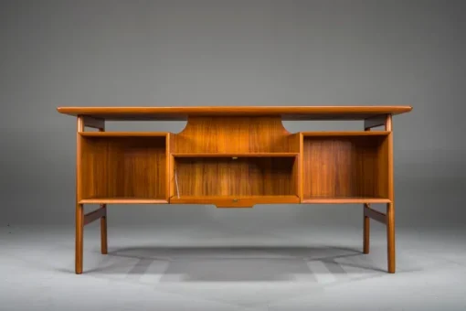Pamono Model 75 Teak Desk from Omann Jun Møbelfabrik, 1960s