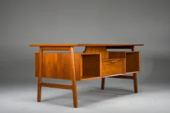 Pamono Model 75 Teak Desk from Omann Jun Møbelfabrik, 1960s