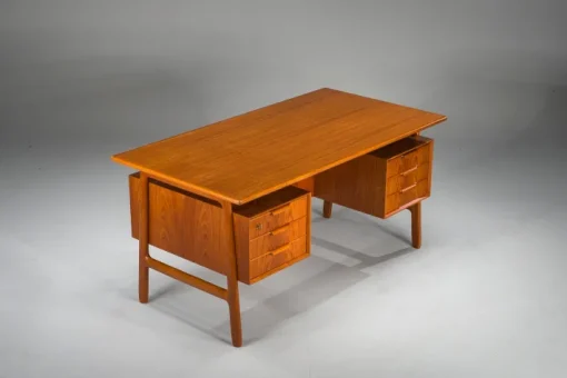 Pamono Model 75 Teak Desk from Omann Jun Møbelfabrik, 1960s