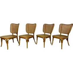 Pamono Model A821 Chairs attributed to Adolf Gustav Schneck for Thonet Mundus, 1930s, Set of 4 Outlet