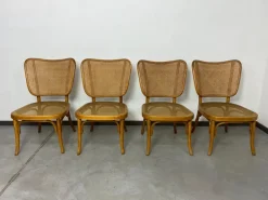 Pamono Model A821 Chairs attributed to Adolf Gustav Schneck for Thonet Mundus, 1930s, Set of 4 Outlet