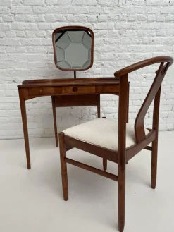 Pamono Model Brigitta Dressing Table & Chair by Carl Malmsten & Yngve Ekström for Bodafors, 1962, Set of 2 New