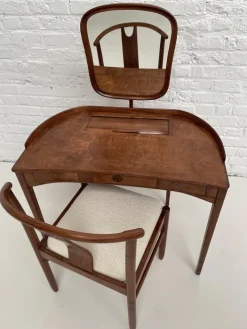 Pamono Model Brigitta Dressing Table & Chair by Carl Malmsten & Yngve Ekström for Bodafors, 1962, Set of 2 New