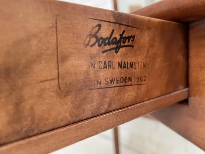 Pamono Model Brigitta Dressing Table & Chair by Carl Malmsten & Yngve Ekström for Bodafors, 1962, Set of 2 New