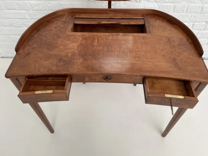 Pamono Model Brigitta Dressing Table & Chair by Carl Malmsten & Yngve Ekström for Bodafors, 1962, Set of 2 New