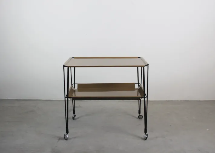 Pamono Model C7 2-Shelf Trolley by Osvaldo Borsani for Tecno Varedo, 1960s Clearance