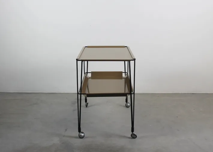 Pamono Model C7 2-Shelf Trolley by Osvaldo Borsani for Tecno Varedo, 1960s Clearance