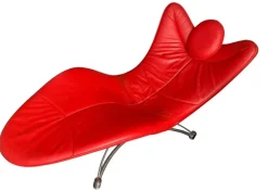 Pamono Model DS 151 Chaise Lounge in Red Leather and Steel by Jane Worthington for de Sede, Switzerland, 2000s Online