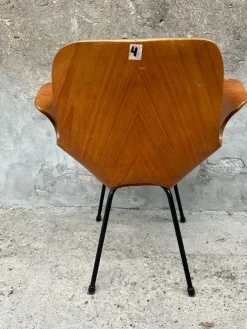 Pamono Model Medea Chairs with Armrest by Vittorio Nobili for Medea, 1950s, Set of 6