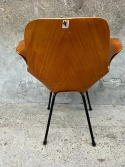 Pamono Model Medea Chairs with Armrest by Vittorio Nobili for Medea, 1950s, Set of 6