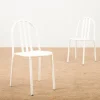 Pamono Model No. 222 Chairs in White Lacquered Tubular Steel by Robert Mallet Stevens for Mobilor, 1928, Set of 2 Clearance