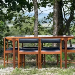 Pamono Model T3 Extending Dining Table in Walnut by Tom Robertson for McIntosh, 1970s New
