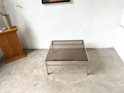 Pamono Modern Chrome and Smoked Glass Coffee Table, 1970 Clearance