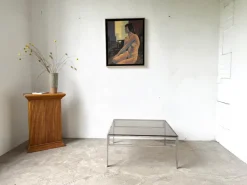 Pamono Modern Chrome and Smoked Glass Coffee Table, 1970 Clearance