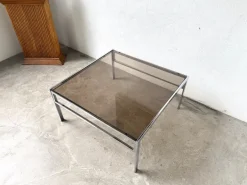 Pamono Modern Chrome and Smoked Glass Coffee Table, 1970 Clearance