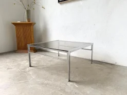 Pamono Modern Chrome and Smoked Glass Coffee Table, 1970 Clearance