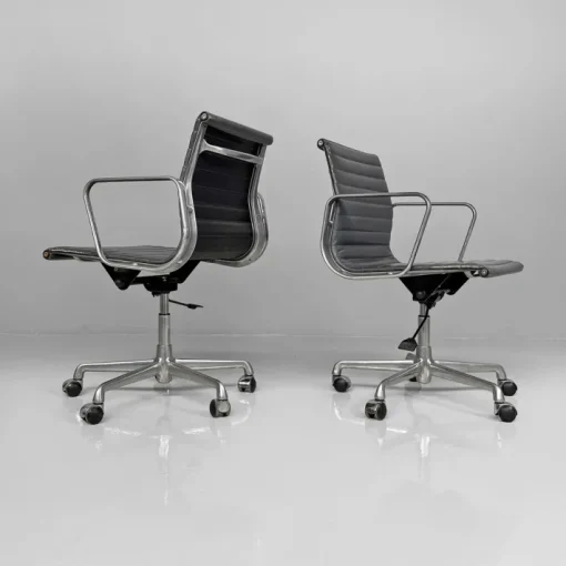 Pamono Modern Italian Leather Office Chairs by Charles and Ray Eames for ICF, 1970s, Set of 2 Discount