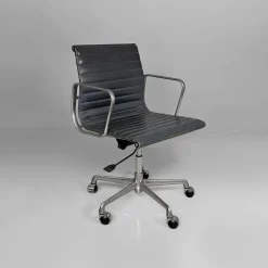 Pamono Modern Italian Leather Office Chairs by Charles and Ray Eames for ICF, 1970s, Set of 2 Discount