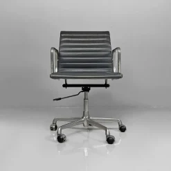 Pamono Modern Italian Leather Office Chairs by Charles and Ray Eames for ICF, 1970s, Set of 2 Discount