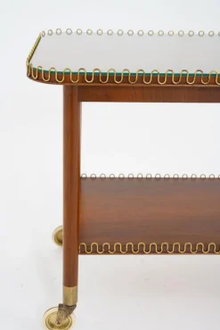 Pamono Modern Swedish Bar Cart in Mahogany and Brass, 1950s Discount