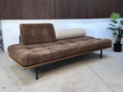 Pamono Modern Tubular Steel and Wood Daybed, 1960s Sale